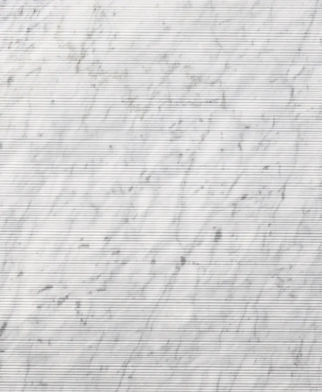 Lastra Marmura Carrara White Flute Design 2CM