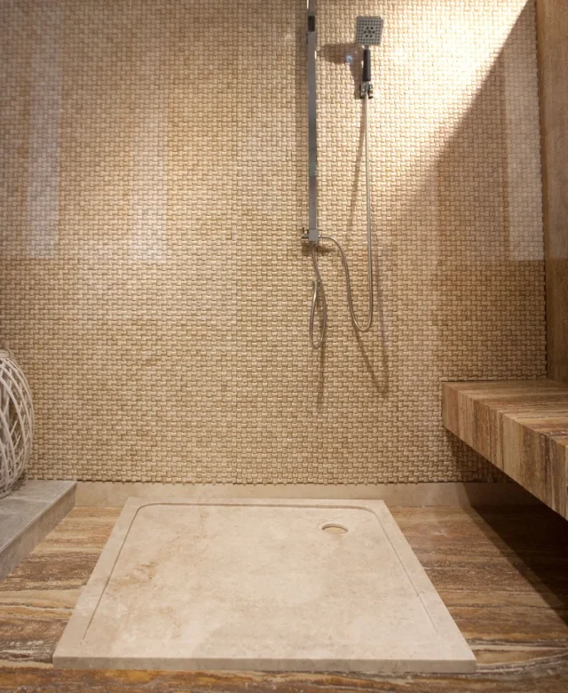 Cadita dus marmura Cappuccino ULTRA PLAT, 90 x 90 x 3 cm