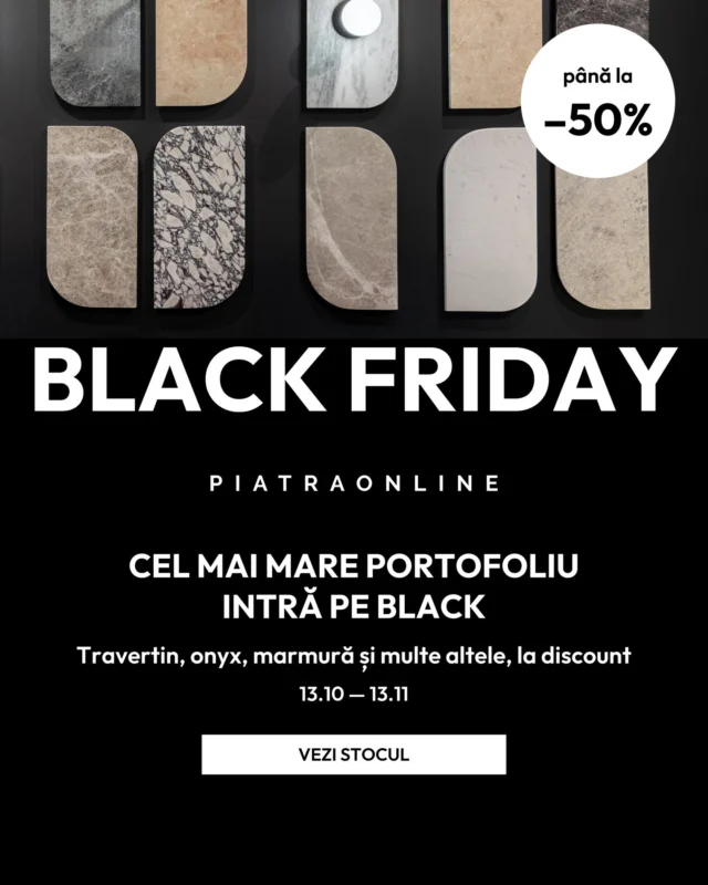 O lună întreagă pe #BLACK. Și avem ce să-ți arătăm. Swipe. 🖤 Link in BIO. #PIATRAONLINE #BLACKFRIDAY